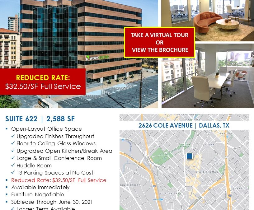 2,558 SF Office Sublease | Upgraded Finishes & Floor to Ceiling Glass