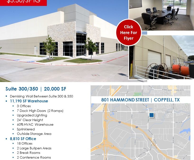 20,000 SF Office/Warehouse For Sublease | 60% Warehouse HVAC & Outside Storage
