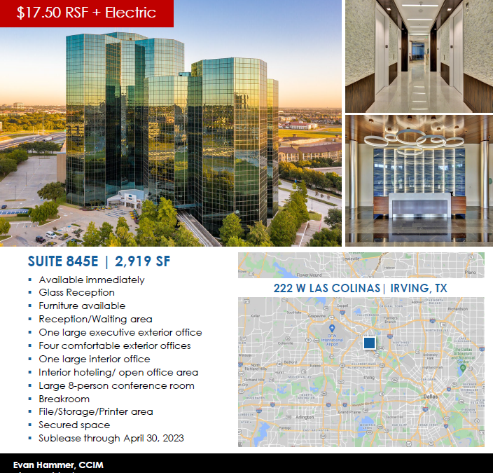2,919 SF Sublease | Urban Towers
