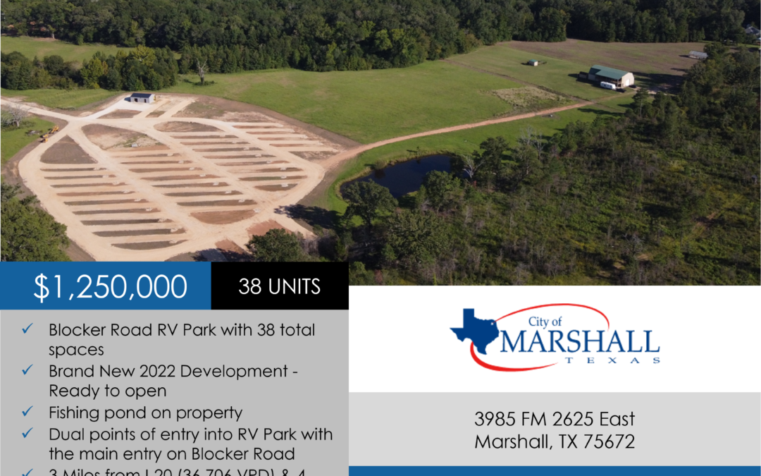 3985 FM 2625 EAST | Newly Developed RV Park | For Sale | $1,250,000