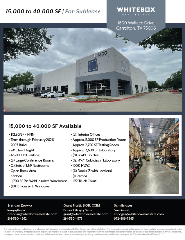 3709 E Randol Mill Road warehouse for sublease in arlington texas